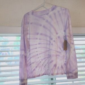 Thereabouts Iris Tie Dye Long Sleeve Plus T Shirt, Size: 3XL (22.5 P)